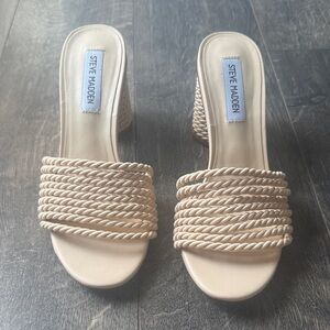 Steve Madden Women's Tan Rope Detail Mules
